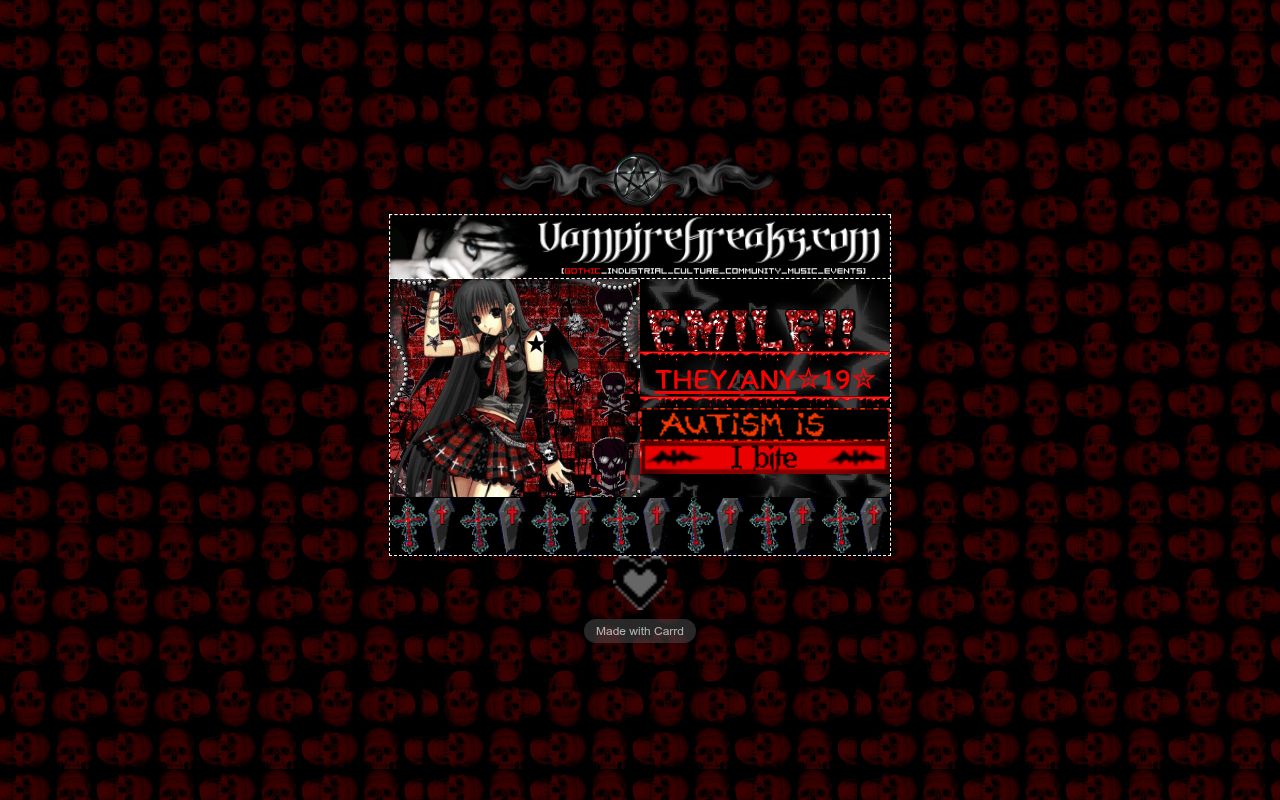 Carrd profile picture for @gothic